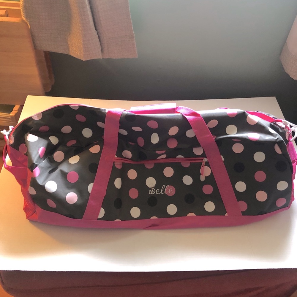 Custom polka dot travel bag